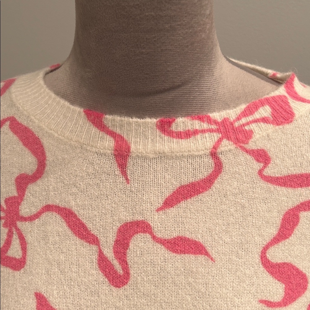 Cece Drop Shoulder Ribbon Sweater L - Picture 3 of 3